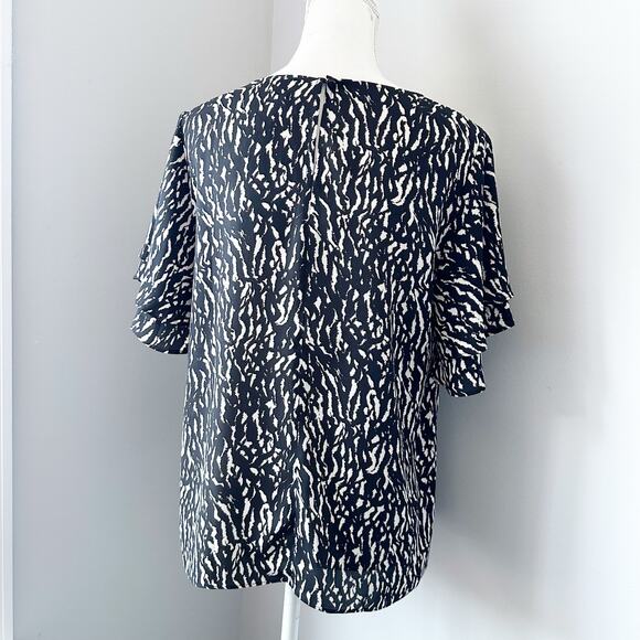 Ann Taylor Factory  Flutter Sleeve Blouse Size M - Picture 3 of 8